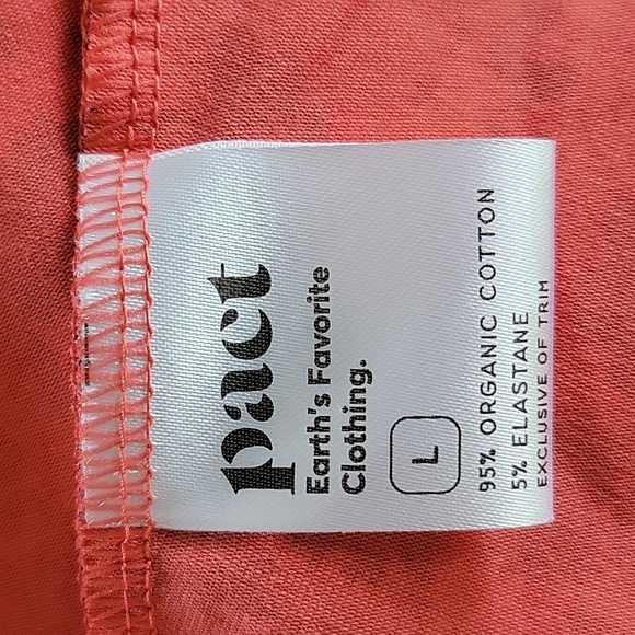 NWT Pact Halter Dress Pink Floral Print Built In Bra Back Tie Fit and Flare Sz L - Picture 8 of 9